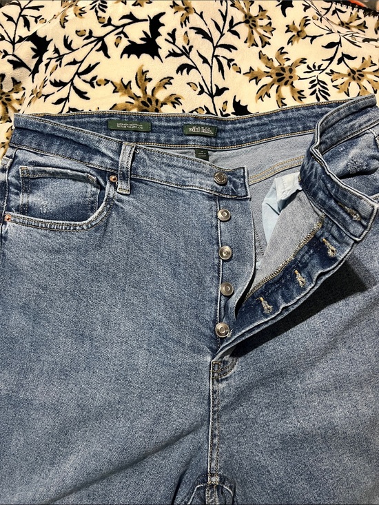 wild fable Denim - Wild Fable High-Rise Button-Fly Jeans in Light Blue Denim